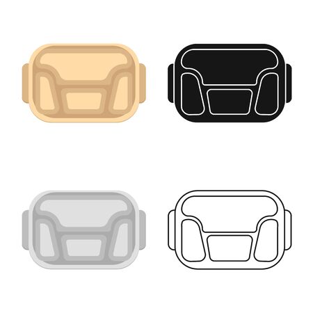 Isolated object of tray and package logo. Web element of tray and food stock vector illustration.のイラスト素材