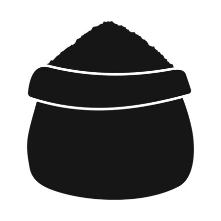 Vector illustration of bag and sugar logo. Web element of bag and sack stock vector illustration.のイラスト素材