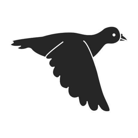 Dove of peace vector icon.black vector isolated on white background dove of peace.のイラスト素材