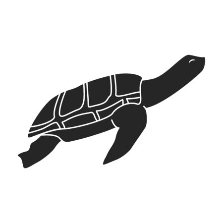 Sea turtle vector iconのイラスト素材