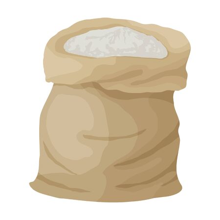 Bag of flour vector icon.のイラスト素材