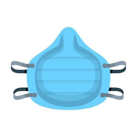 Medical mask vector icon.Cartoon vector  isolated on white background medical mask.のイラスト素材