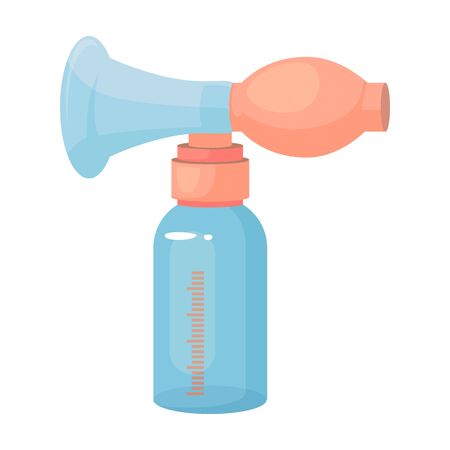 Breast pump vector icon.Cartoon vector  isolated on white background breast pump.のイラスト素材
