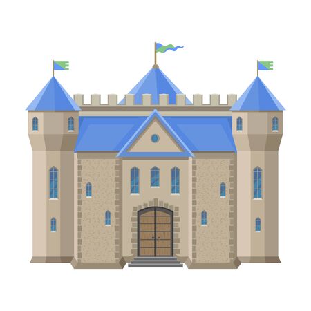 Castle vector icon.Cartoon vector icon isolated on white background castle.のイラスト素材