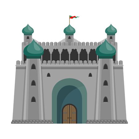 Castle vector icon.Cartoon vector icon isolated on white background castle.のイラスト素材