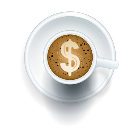 Coffee top vector icon.Realistic vector icon isolated on white background coffee top .のイラスト素材