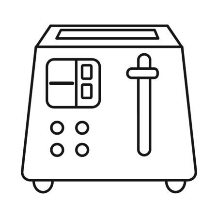 Vector design of toaster and instrument sign. Graphic of toaster and kitchen stock vector illustration.のイラスト素材