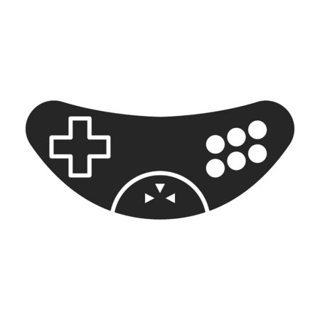 Game of joystick vector icon.Black vector icon isolated on white background game of joystick.のイラスト素材