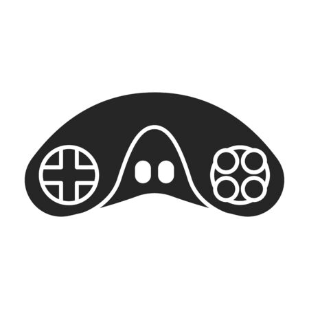 Game of joystick vector icon.Black vector icon isolated on white background game of joystick.のイラスト素材