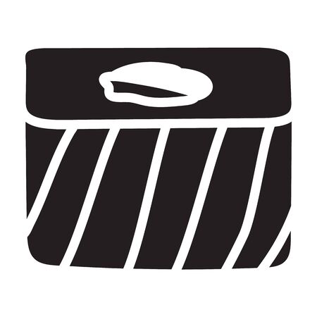 Sushi vector icon.Black vector icon isolated on white background japanese food.のイラスト素材
