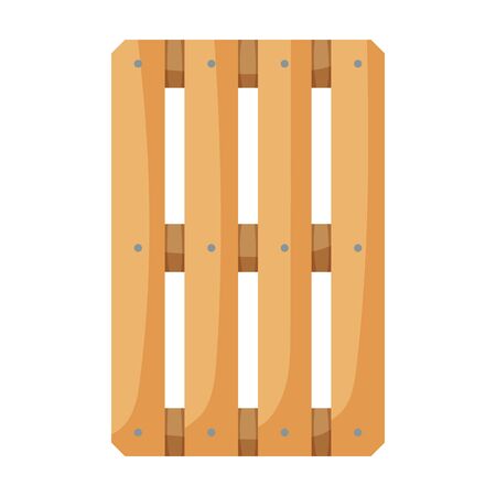 Wooden pallet vector icon.Cartoon vector icon isolated on white background wooden pallet.のイラスト素材