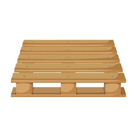 Wooden pallet vector icon.Cartoon vector icon isolated on white background wooden pallet.のイラスト素材