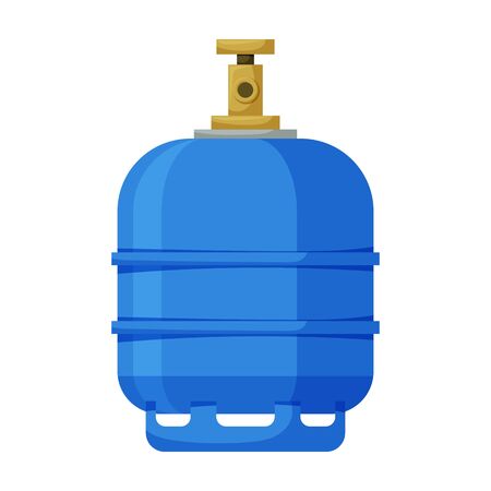Gas bottle vector icon.Cartoon vector logo isolated on white background gas bottle.のイラスト素材