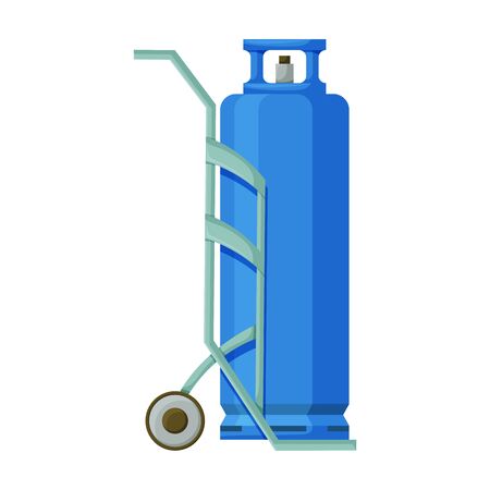 Gas bottle vector icon.Cartoon vector logo isolated on white background gas bottle.のイラスト素材