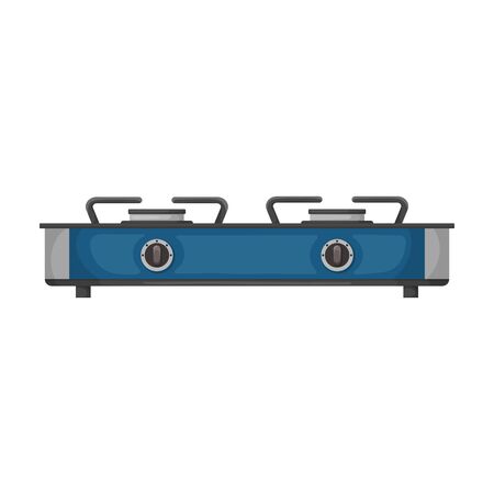 Electric stove vector icon.Cartoon vector icon isolated on white background electric stove.のイラスト素材