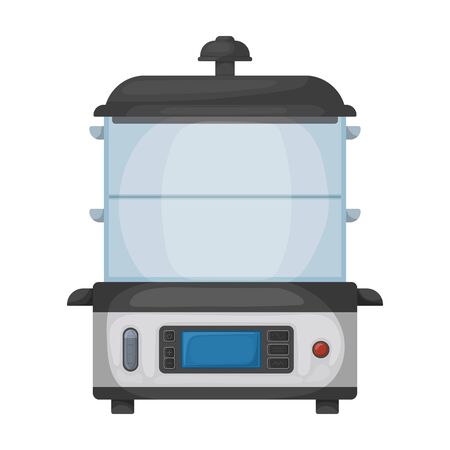 Double boiler vector icon.Cartoon vector icon isolated on white background double boiler.のイラスト素材