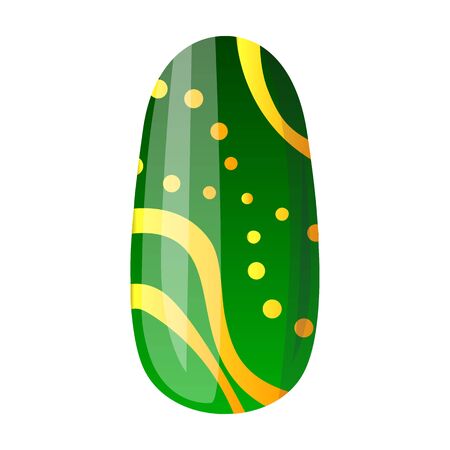 Nail of manicure vector icon.Cartoon vector icon isolated on white background nail of manicure.のイラスト素材