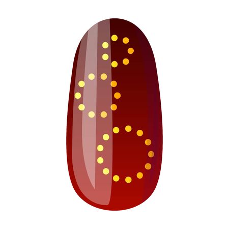 Nail of manicure vector icon.Cartoon vector icon isolated on white background nail of manicure.のイラスト素材