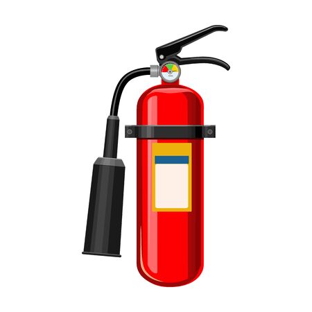 Fire extinguisher vector icon.Cartoon vector icon isolated on white background fire extinguishe.のイラスト素材