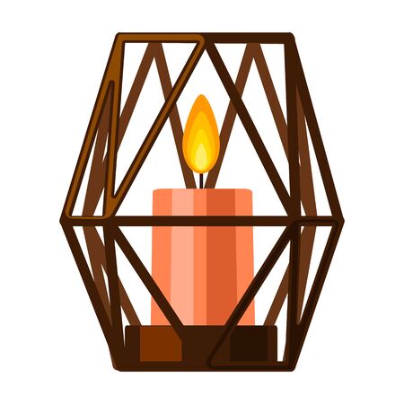 Lantern vector icon.Cartoon vector icon isolated on white background lantern.のイラスト素材