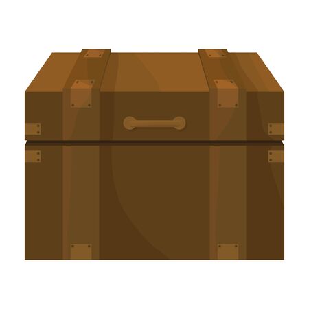 Chest vector icon.Cartoon vector icon isolated on white background chest.のイラスト素材