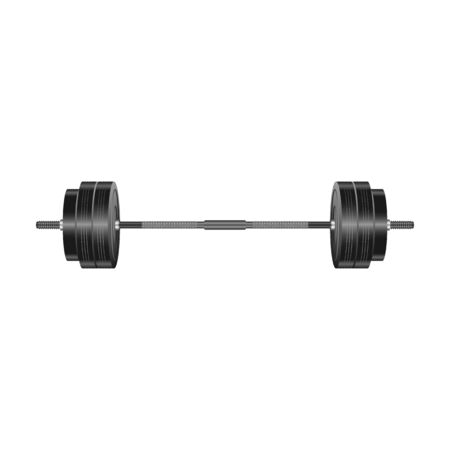 Barbell vector icon. Realistic vector icon isolated on white background barbell.のイラスト素材