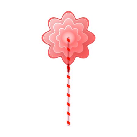 Lollipop vector icon. Realistic vector icon isolated on white background lollipop.のイラスト素材
