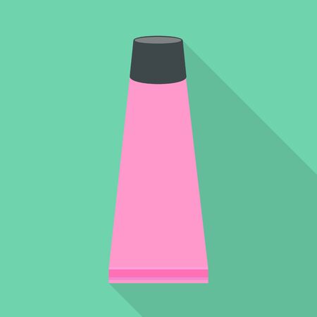 Vector illustration of tube and cream. Graphic of tube and container vector icon for stock.のイラスト素材