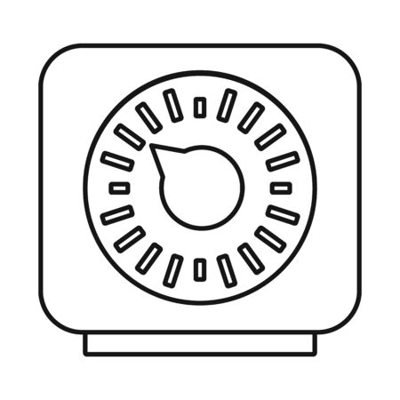 Isolated object of timer and technology icon. Graphic of timer and ticking vector icon for stock.のイラスト素材