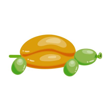 Balloon turtle vector icon.Cartoon vector logo isolated on white background balloon turtle.のイラスト素材