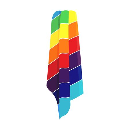 Towel vector icon.Cartoon vector logo isolated on white background towel.のイラスト素材