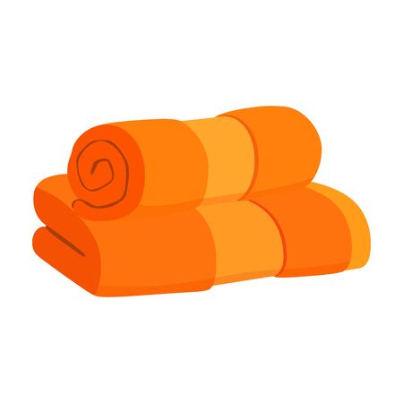 Stack towel vector icon.Cartoon vector logo isolated on white background stack towel.のイラスト素材