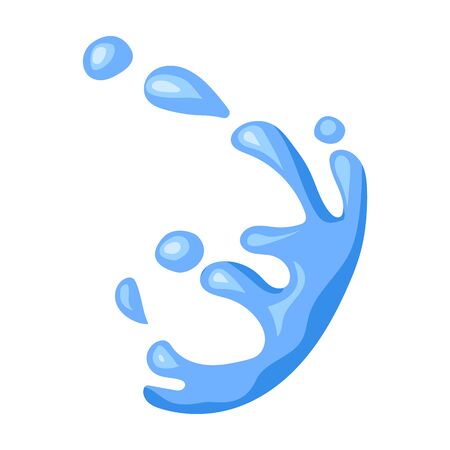 Water splash vector icon.Cartoon vector icon isolated on white background water splash.のイラスト素材