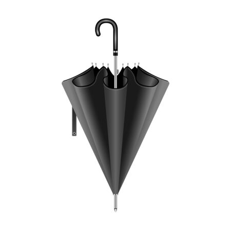 Umbrella vector icon.Realistic vector icon isolated on white background umbrella.のイラスト素材