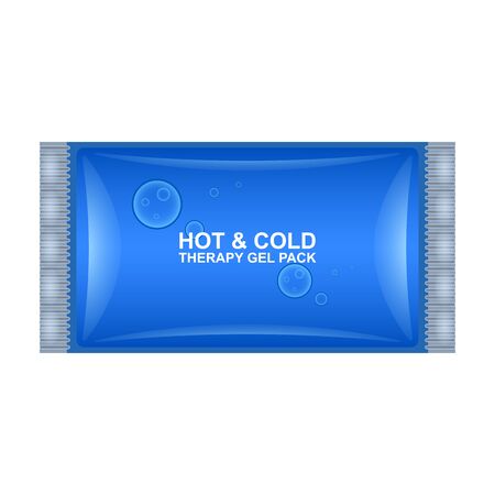 Ice bag vector icon.Realistic vector icon isolated on white background ice bag.のイラスト素材