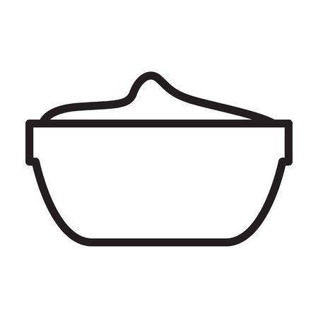 Ketchup vector icon.Outline vector icon isolated on white background ketchup.のイラスト素材