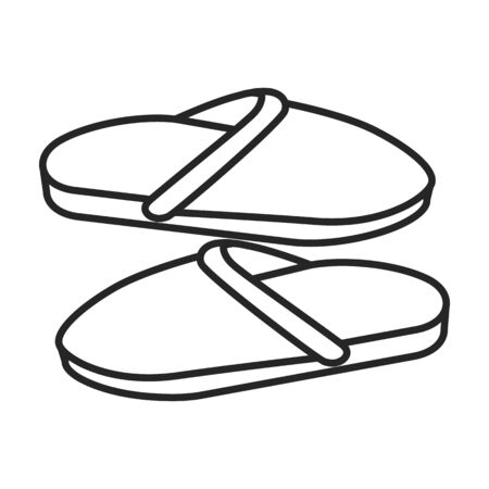 Shoe vector icon.Outline vector icon isolated on white background shoe.のイラスト素材