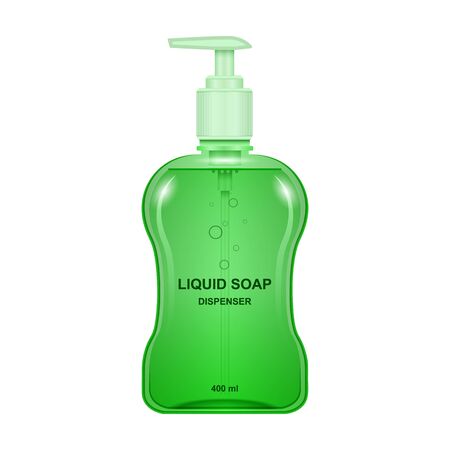 Dispenser liquid soap vector icon.Realistic vector icon isolated on white background dispenser liquid soap.のイラスト素材