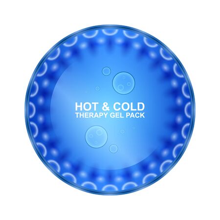 Ice bag vector icon.Realistic vector icon isolated on white background ice bag.のイラスト素材