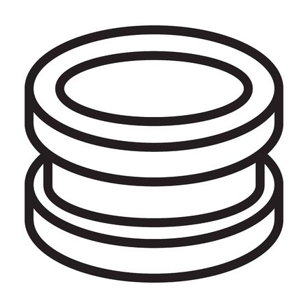 Piercing of plug vector icon.Outline vector isolated on white backgroundのイラスト素材