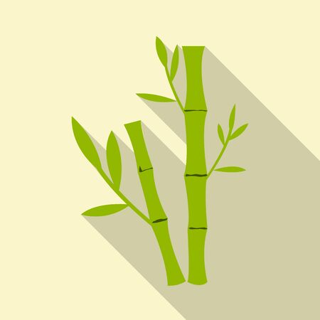 Vector design of bamboo and tree  . Collection of bamboo and green stock vector illustration.のイラスト素材
