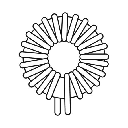 Vector illustration of coil and steel sign. Web element of coil and curve vector icon for stock.のイラスト素材