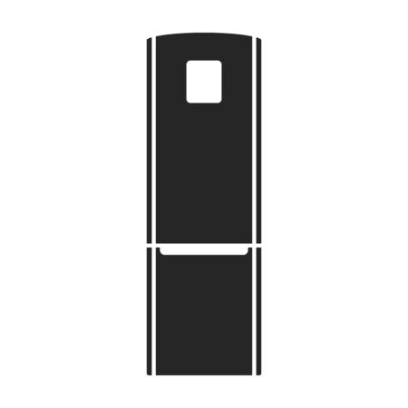 Modern fridge vector icon.black vector icon isolated on white background modern fridge.のイラスト素材