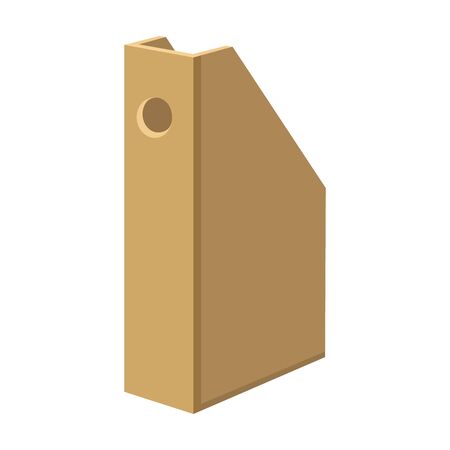 Wooden box vector icon.Cartoon vector icon isolated on white background wooden box.のイラスト素材