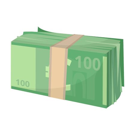 Euro money vector icon.Cartoon vector logo isolated on white background euro money.のイラスト素材