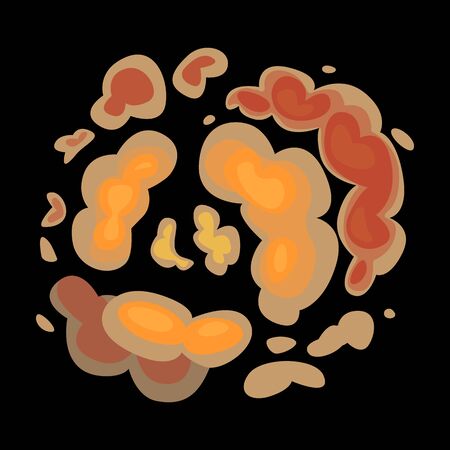 Explosion vector icon.Cartoon vector icon isolated on white background explosion.のイラスト素材