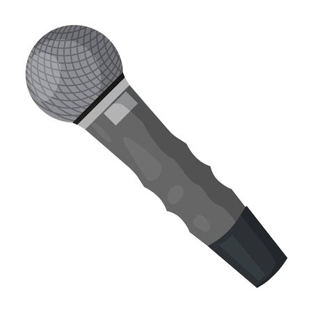 Studio microphone vector icon.Cartoon vector icon isolated on white background studio microphone.のイラスト素材