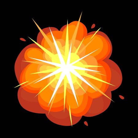 Explosion vector icon.Cartoon vector icon isolated on white background explosion.