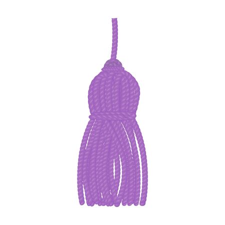 Tassel brush vector icon.Cartoon vector icon isolated on white background tassel brush.のイラスト素材