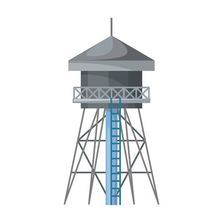 Water tower vector icon.Cartoon vector icon isolated on white background water tower.のイラスト素材